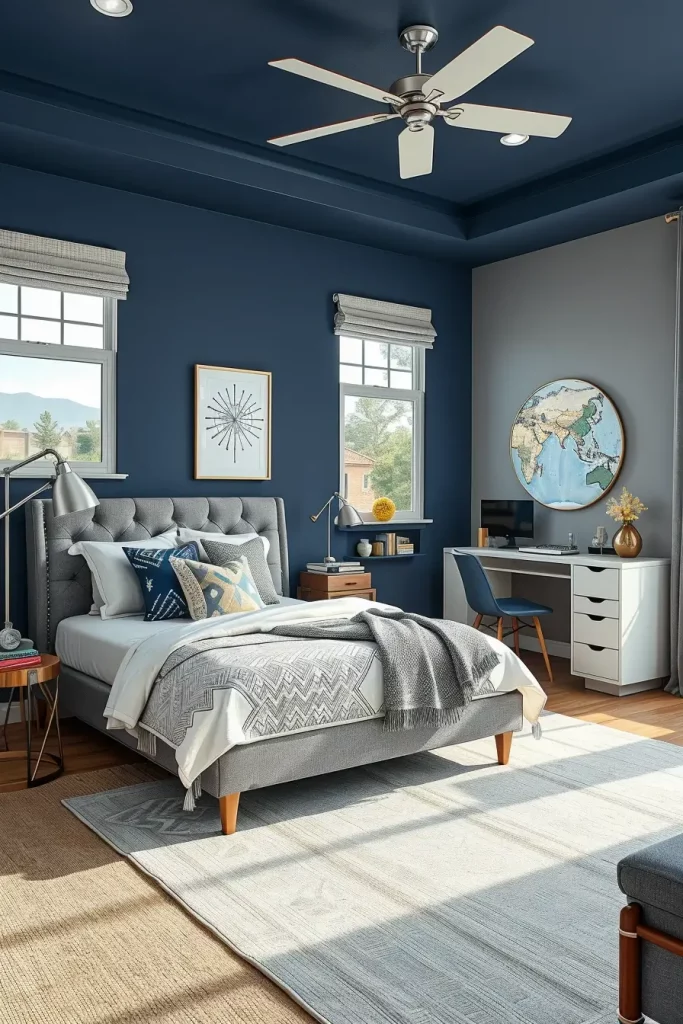 Geometric Fabrics in Boys Bedroom