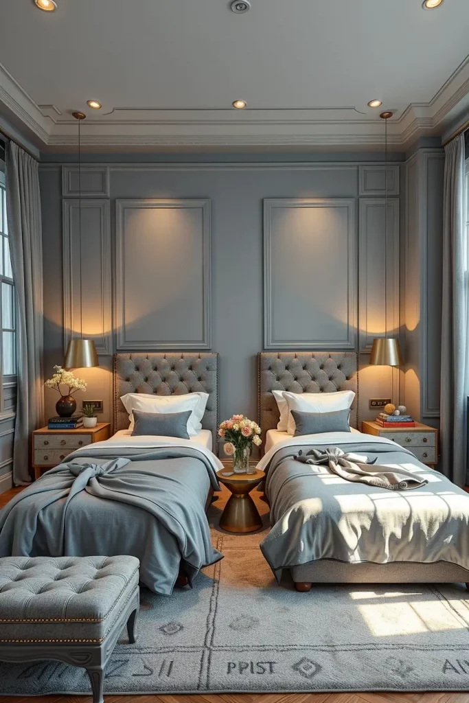 Gray Bedroom Designed for Couples