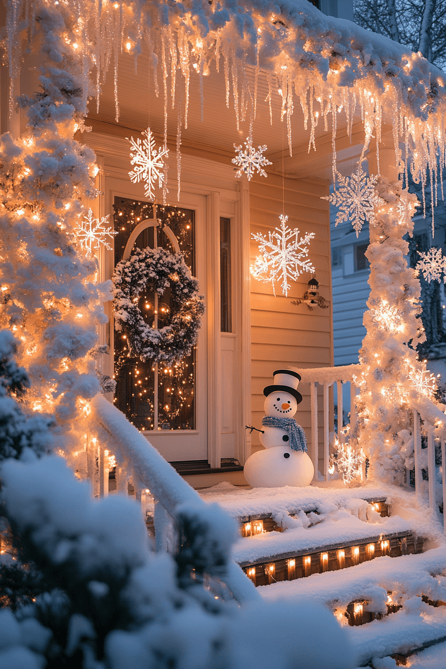 Snowflake Themed Porch