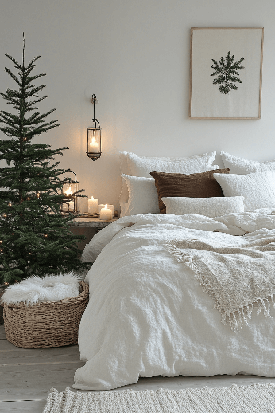 Scandinavian Christmas Bedroom