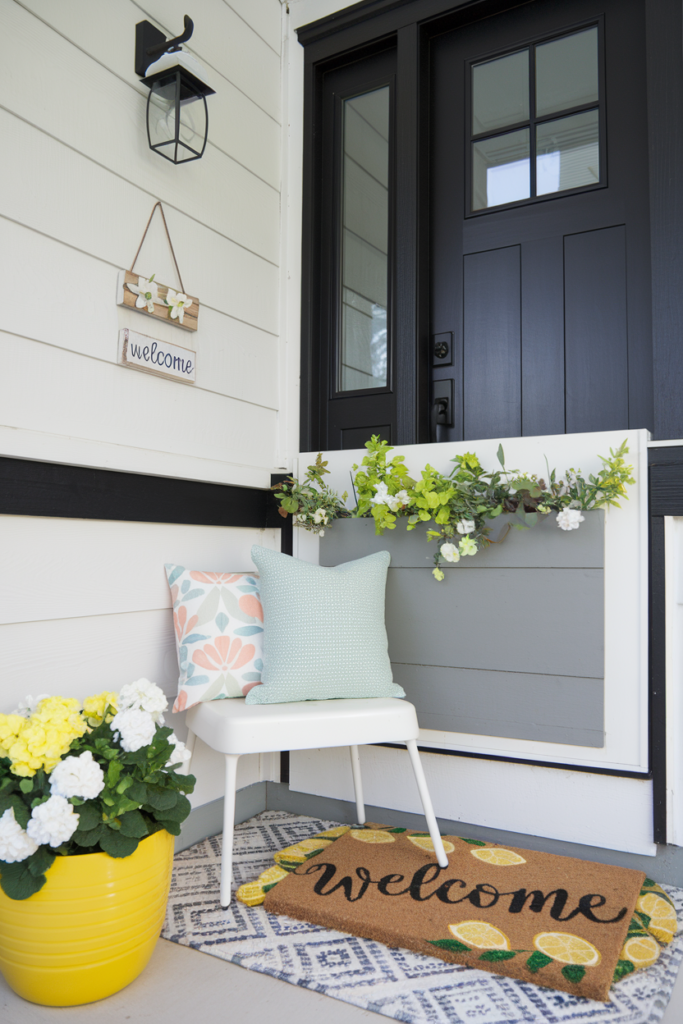 Small front porch with fresh paint