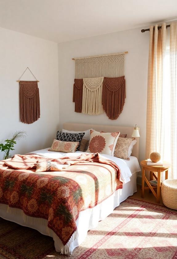 Boho textile layering techniques