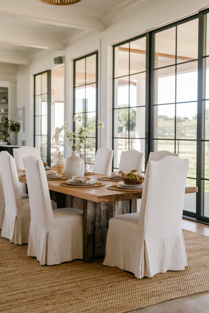Reclaimed wood dining table